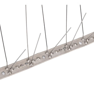 vidaXL 20-piece Pigeon Repellent Spikes Set Stainless Steel 10 m 4-row