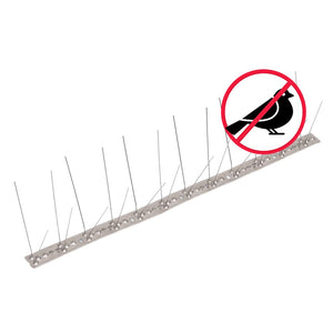 vidaXL 20-piece Pigeon Repellent Spikes Set Stainless Steel 10 m 4-row