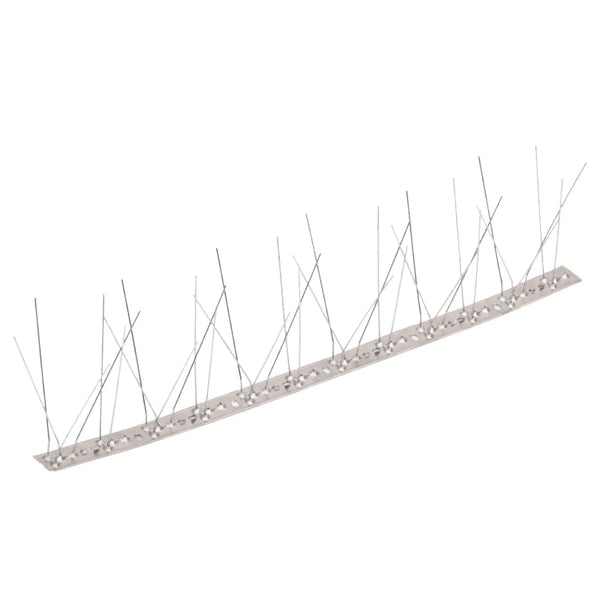 vidaXL 40-Piece Pigeon Repellent Spike Set Stainless Steel 20 m 5-Row