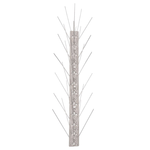 vidaXL 40-Piece Pigeon Repellent Spike Set Stainless Steel 20 m 5-Row