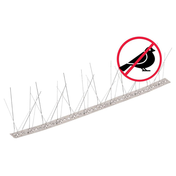 vidaXL 40-Piece Pigeon Repellent Spike Set Stainless Steel 20 m 5-Row
