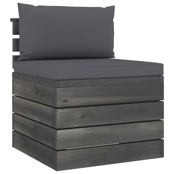 vidaXL 2-Piece Pallet Sofa Set with Cushions Pine Wood