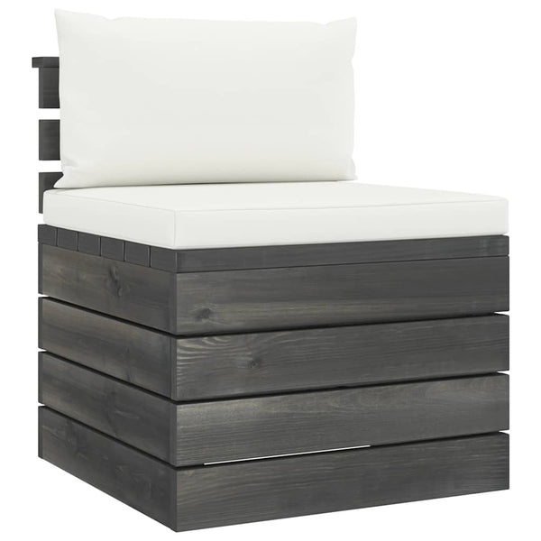 vidaXL 2-Piece Pallet Sofa Set with Cushions Pine Wood