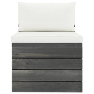 vidaXL 2-Piece Pallet Sofa Set with Cushions Pine Wood