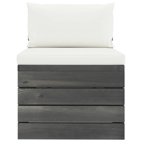 vidaXL 2-Piece Pallet Sofa Set with Cushions Pine Wood
