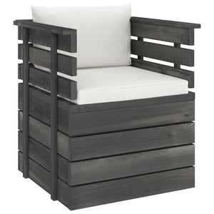 vidaXL Garden Armchair with Cushions Pinewood