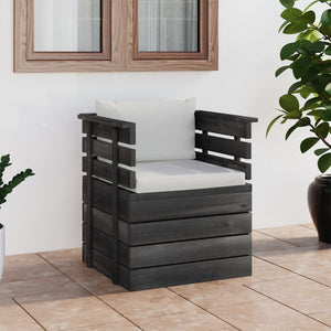 vidaXL Garden Armchair with Cushions Pinewood