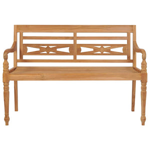 vidaXL Batavia Garden Bench with Anthracite Cushions 120 cm Solid Teak Wood