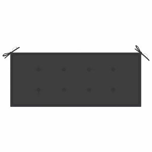 vidaXL Batavia Garden Bench with Anthracite Cushions 120 cm Solid Teak Wood