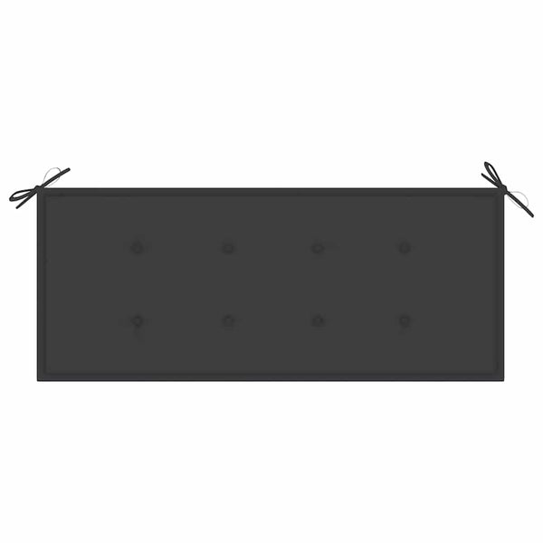 vidaXL Batavia Garden Bench with Anthracite Cushions 120 cm Solid Teak Wood