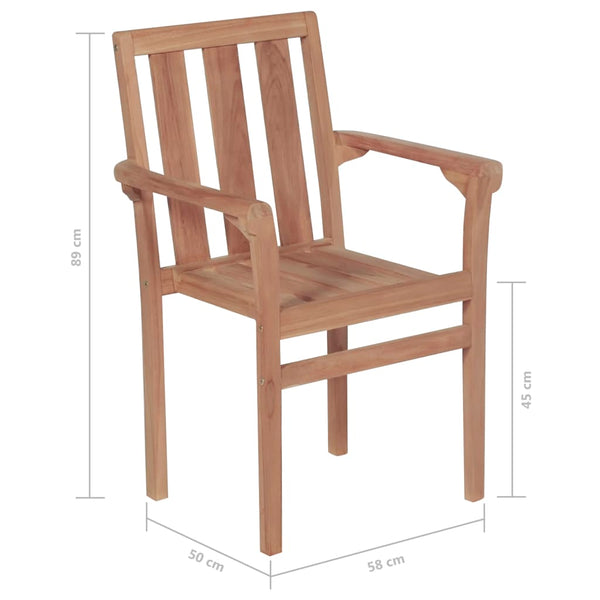 vidaXL Garden Chairs 2 pcs. with Light Green Cushions Solid Teak Wood