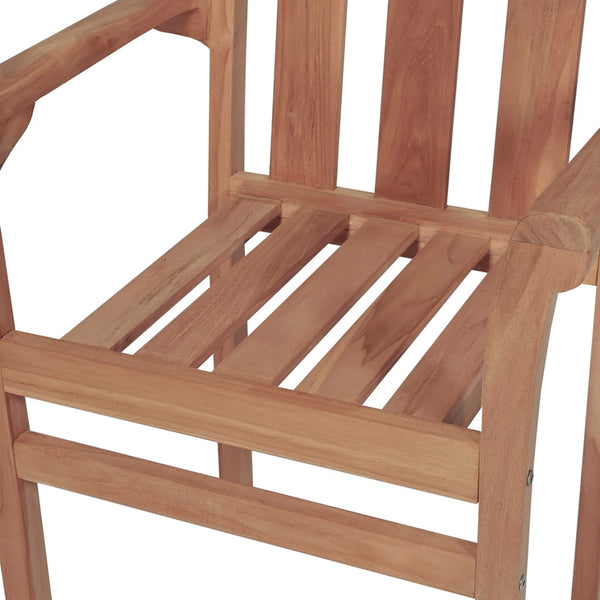 vidaXL Garden Chairs 2 pcs. with Anthracite Cushions Solid Teak Wood