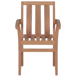 vidaXL Garden Chairs 2 pcs. with Light Green Cushions Solid Teak Wood