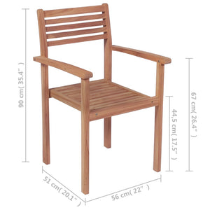 vidaXL Garden Chairs 2 pcs. with Anthracite Cushions Solid Teak Wood
