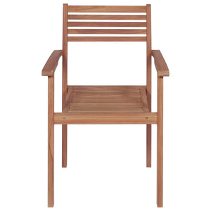 vidaXL Garden Chairs 2 pcs. with Anthracite Cushions Solid Teak Wood