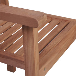 vidaXL Garden Chairs 4 pcs. with Green Cushions Solid Teak Wood