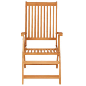 vidaXL Garden Chairs 2 pcs. with Black Cushions Solid Teak Wood