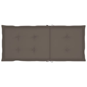 vidaXL Garden Chairs 2 pcs. with Taupe Cushions Solid Teak Wood