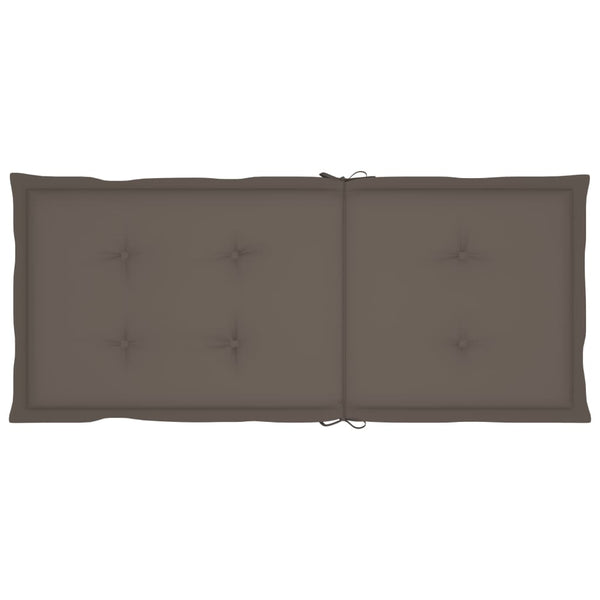 vidaXL Garden Chairs 2 pcs. with Taupe Cushions Solid Teak Wood