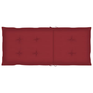 vidaXL Garden Chairs 2 pcs. with Wine Red Cushions Solid Teak Wood