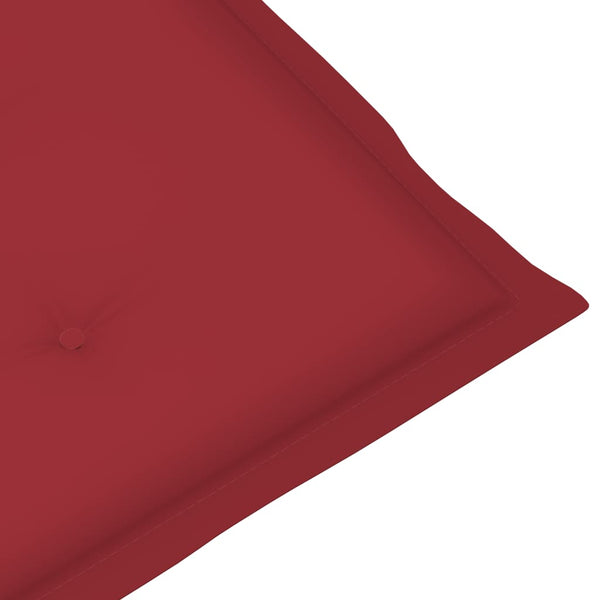 vidaXL Garden Chairs 2 pcs. with Wine Red Cushions Solid Teak Wood