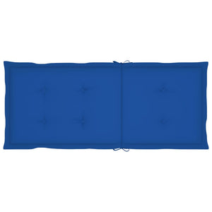 vidaXL Garden Chairs 2 pcs with Royal Blue Cushions Solid Teak Wood
