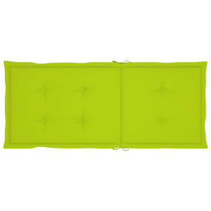 vidaXL Garden Chairs 2 pcs with Light Green Cushions Solid Teak Wood
