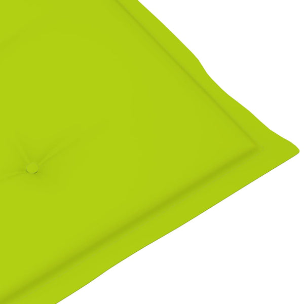 vidaXL Garden Chairs 2 pcs with Light Green Cushions Solid Teak Wood