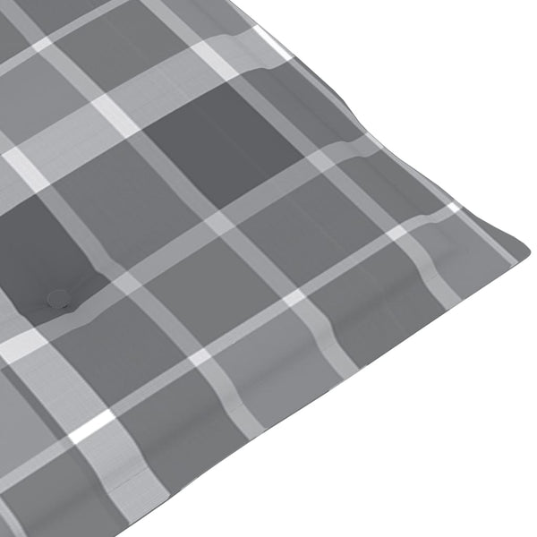 vidaXL Garden Chairs 2 pcs. Grey Plaid Cushions Solid Teak Wood