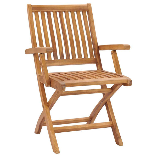 vidaXL Garden Chairs 2 pcs. with Anthracite Cushions Solid Teak Wood