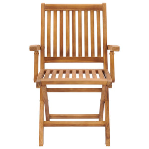vidaXL Garden Chairs 2 pcs. with Green Cushions Solid Teakwood