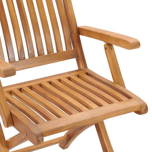 vidaXL Garden Chairs 2 pcs. with Taupe Cushions Solid Teak Wood