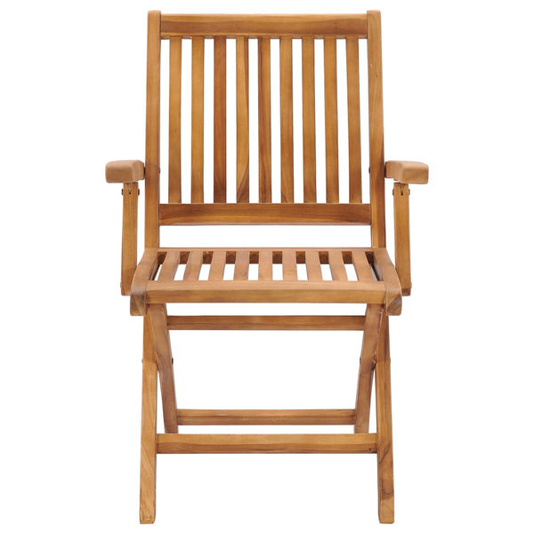 vidaXL Garden Chairs 2 pcs. with Beige Cushions Solid Teak Wood