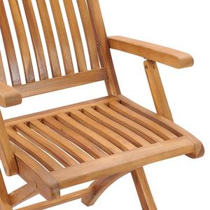 vidaXL Garden Chairs 2 pcs. with Beige Cushions Solid Teak Wood