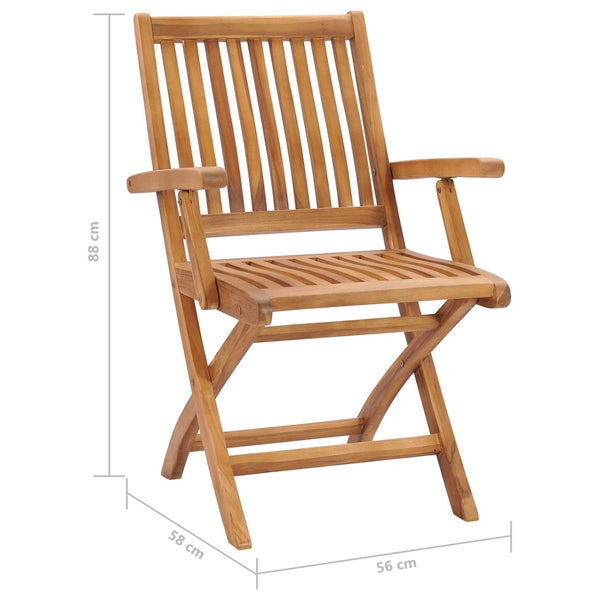 vidaXL Garden Chairs 2 pcs. with Taupe Cushions Solid Teak Wood