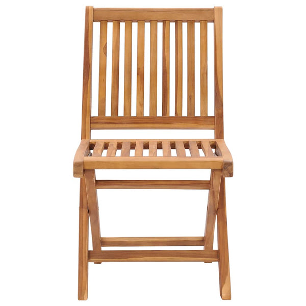 vidaXL Garden Chairs 2 pcs. with Cream Cushions Solid Teak Wood