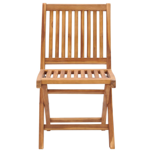 vidaXL Garden Chairs 2 pcs. Gray Plaid Cushions Solid Teak Wood
