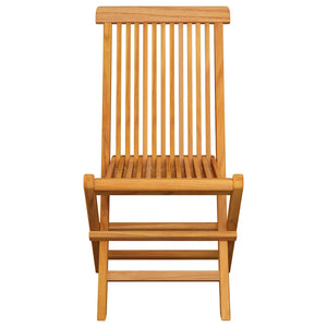 vidaXL Garden Chairs with Red Cushions 2 pcs. Solid Teak Wood