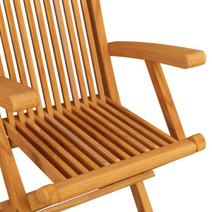 Gartenstühle Graue Karomuster-Kissen 2 Stk. Massivholz Teak