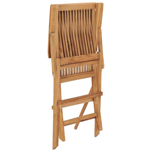 vidaXL Garden Chairs with Black Cushions 2 pcs. Solid Teak Wood