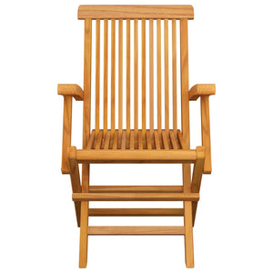 vidaXL Teak Solid Wood Garden Chairs with Anthracite Cushions 3 pcs.