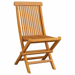 vidaXL Garden Chairs with Anthracite Cushions 4 pcs. Solid Teak Wood