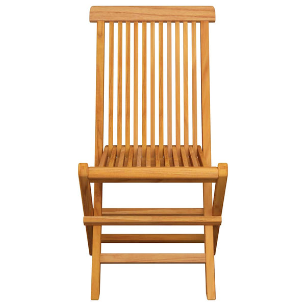 vidaXL Garden Chairs with Anthracite Cushions 4 pcs. Solid Teak Wood