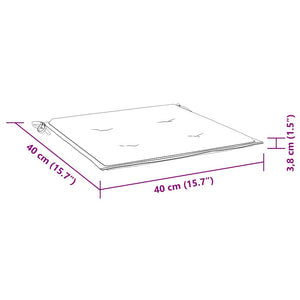 vidaXL Garden Chairs with Red Cushions 4 pcs. Solid Teak Wood