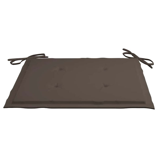 vidaXL Garden Chairs with Taupe Cushions 4 pcs. Solid Teak Wood