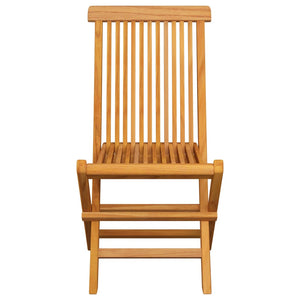 vidaXL Garden Chairs Grey Plaid Cushions 4 pcs. Solid Teak Wood
