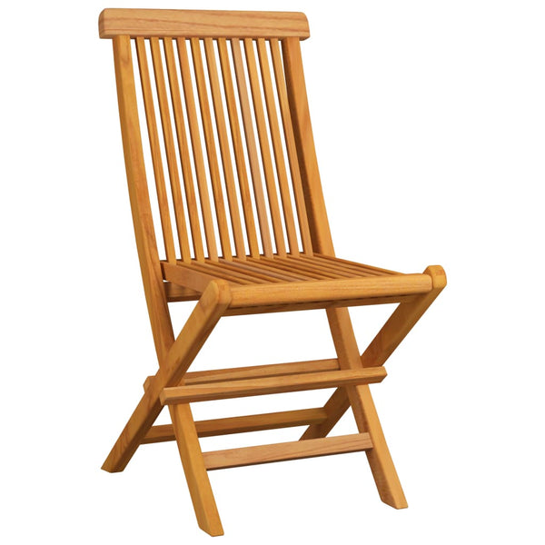 vidaXL Garden Chairs with Anthracite Cushions 4 pcs. Solid Teak Wood