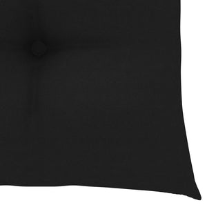 vidaXL Garden Chairs with Black Cushions 4 pcs. Solid Teak Wood