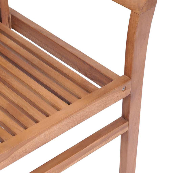 vidaXL Dining Chairs 2 pcs. with Anthracite Cushions Solid Teak Wood