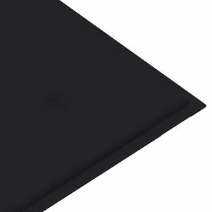vidaXL Garden Bench with Black Cushion 112 cm Solid Teak Wood